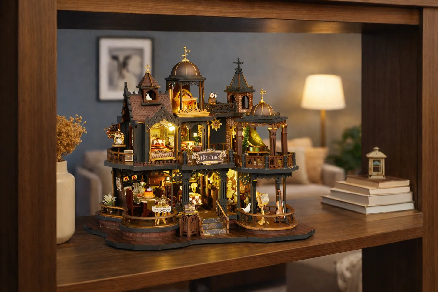 Maquette en bois - Maison à thème, chateau d'Eltz