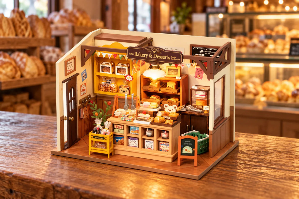 Maquette en bois - Maison à thème, la boulangerie