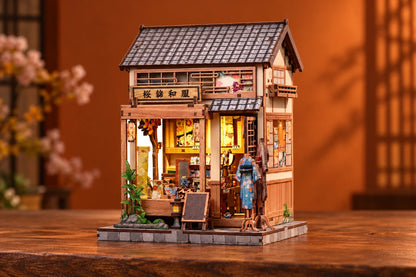 Maquette en bois - Maison à thème, la boutique de kimonos