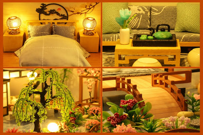 Maquette en bois - Maison à thème, la maison au jardin paisible