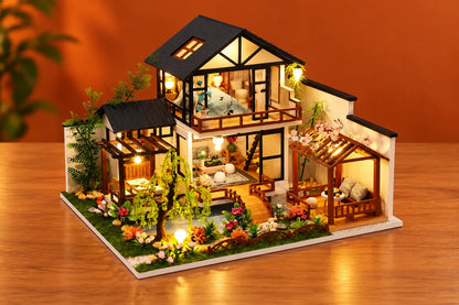 Maquette en bois - Maison à thème, la maison au jardin paisible