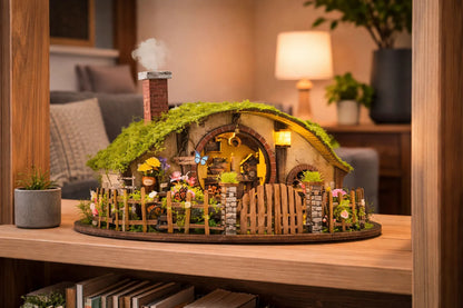 Maquette en bois - Maison à thème, la maison du hobbit
