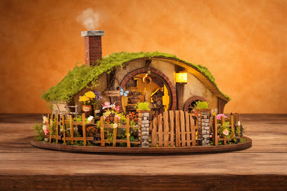 Maquette en bois - Maison à thème, la maison du hobbit