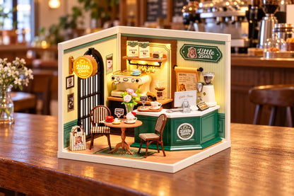 Maquette en bois - Maison à thème, le café romantique