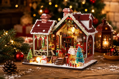 Maquette en bois - Maison à thème, maison de Noël