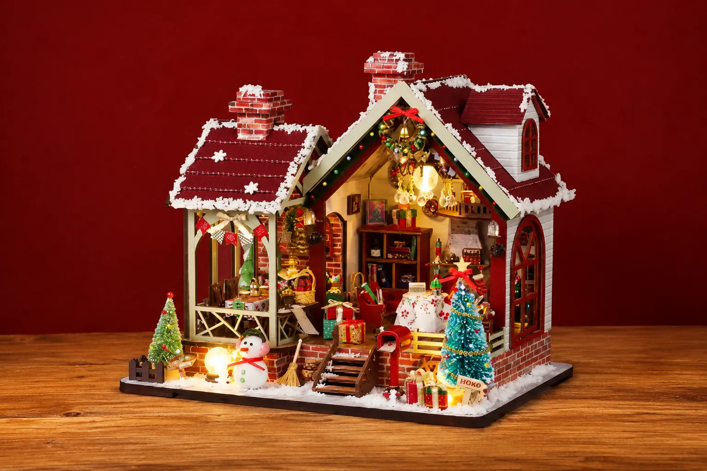 Maquette en bois - Maison à thème, maison de Noël