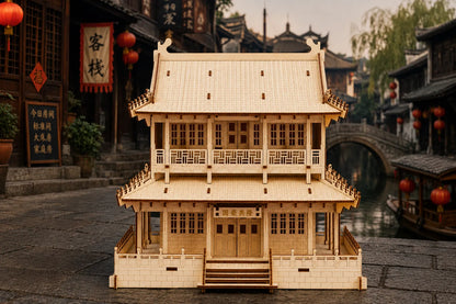 Maquette en bois - Maison chinoise