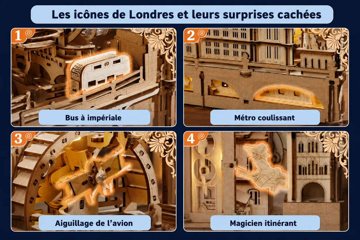 Maquette en bois - Monuments de Londres