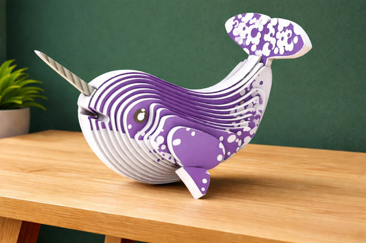 Maquette en bois - Narval coloré