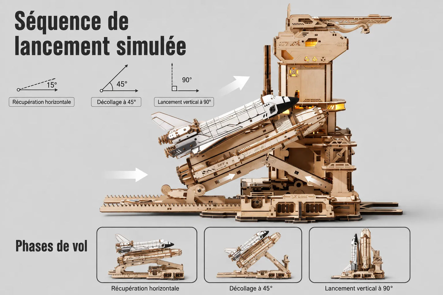 Maquette en bois - Navette spatiale