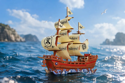 Maquette en bois - Navire marchand chinois