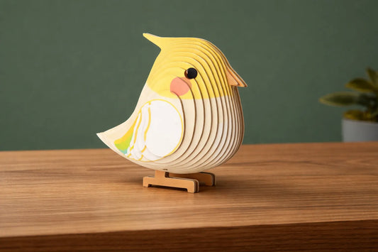 Maquette en bois - Oiseau jaune