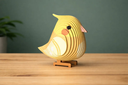 Maquette en bois - Oiseau orange