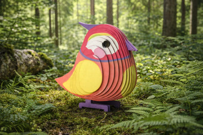 Maquette en bois - Oiseau rouge
