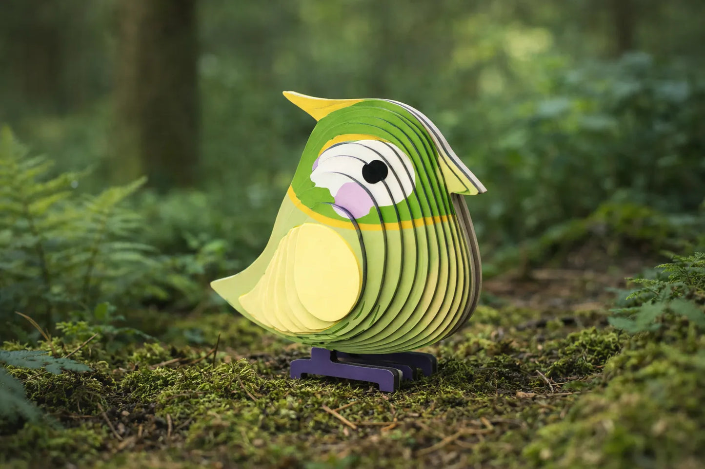 Maquette en bois - Oiseau vert