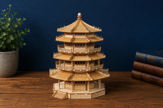 Maquette en bois - Pagode à 4 étages