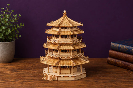 Maquette en bois - Pagode à 4 étages