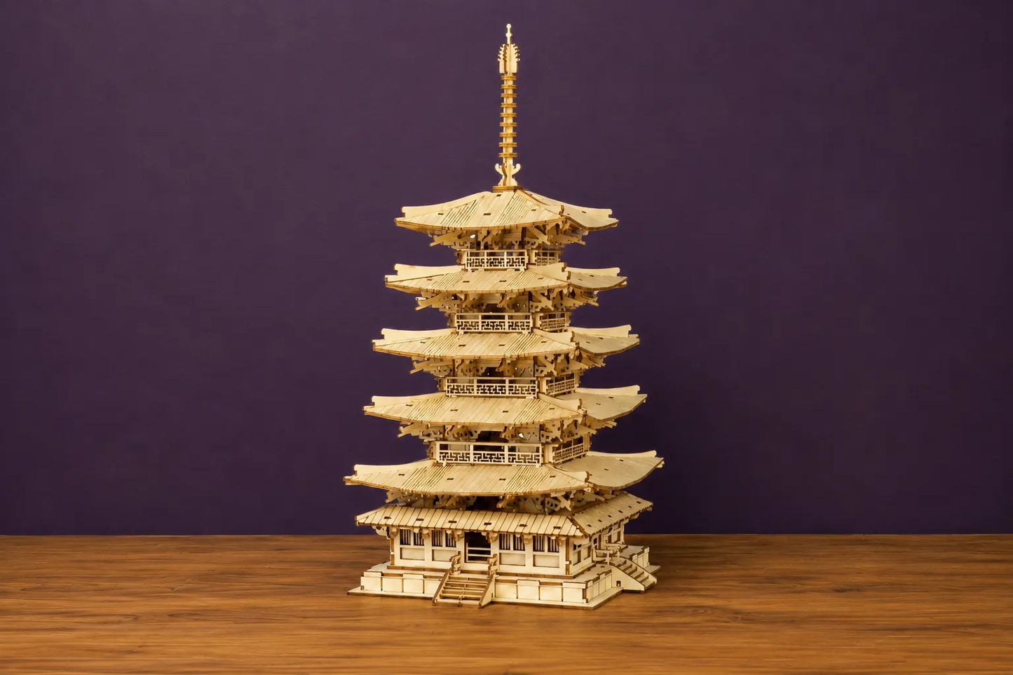Maquette en bois - Pagode à 5 étages
