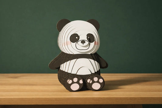 Maquette en bois - Panda coloré