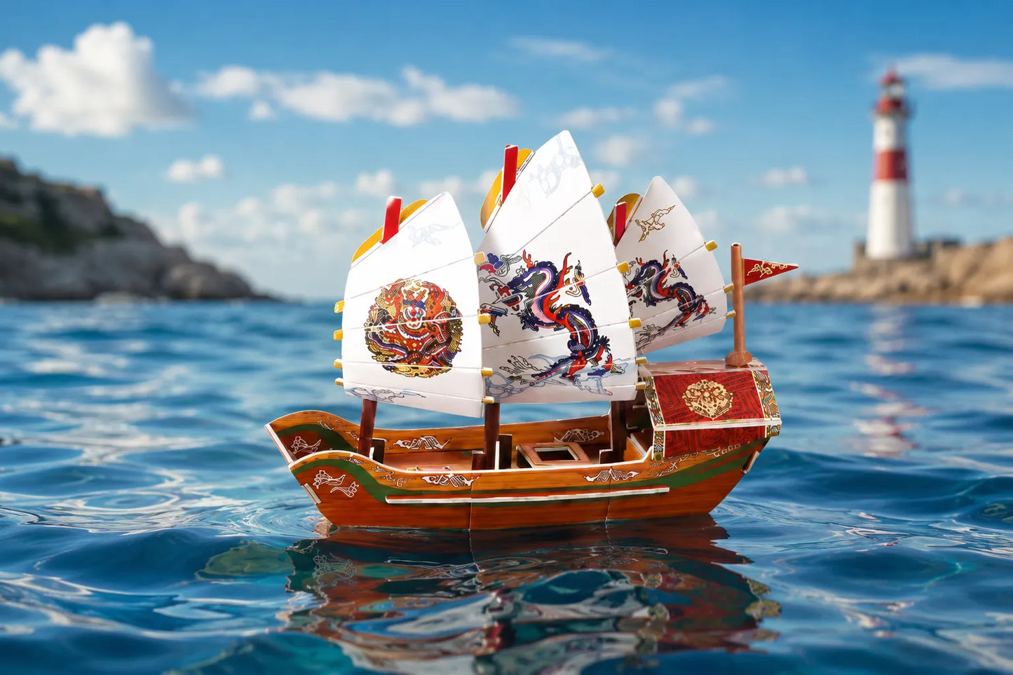 Maquette en bois - Petit bateau chinois