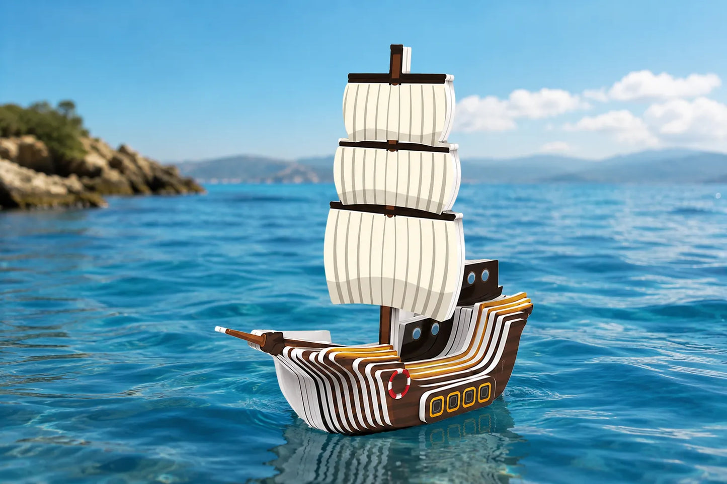 Maquette en bois - Petit bateau