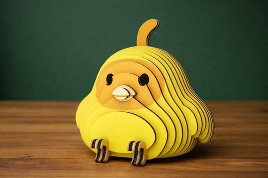 Maquette en bois - Petit oiseau jaune