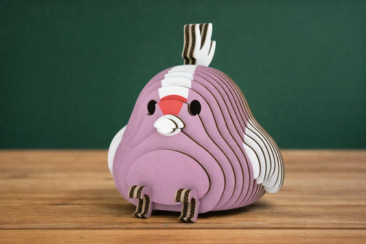 Maquette en bois - Petit oiseau mauve