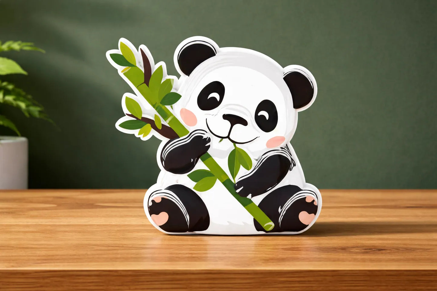 Maquette en bois - Petit panda coloré