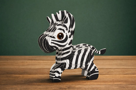 Maquette en bois - Petit zèbre coloré