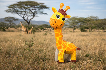 Maquette en bois - Petite girafe colorée