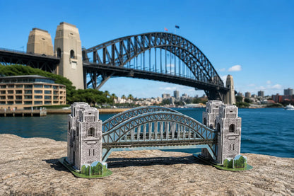Maquette en bois - Pont de Sydney, Harbour Bridge coloré