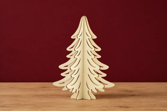 Maquette en bois - Sapin de Noël à colorer