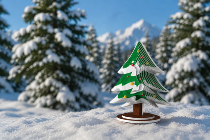 Maquette en bois - Sapin de Noël