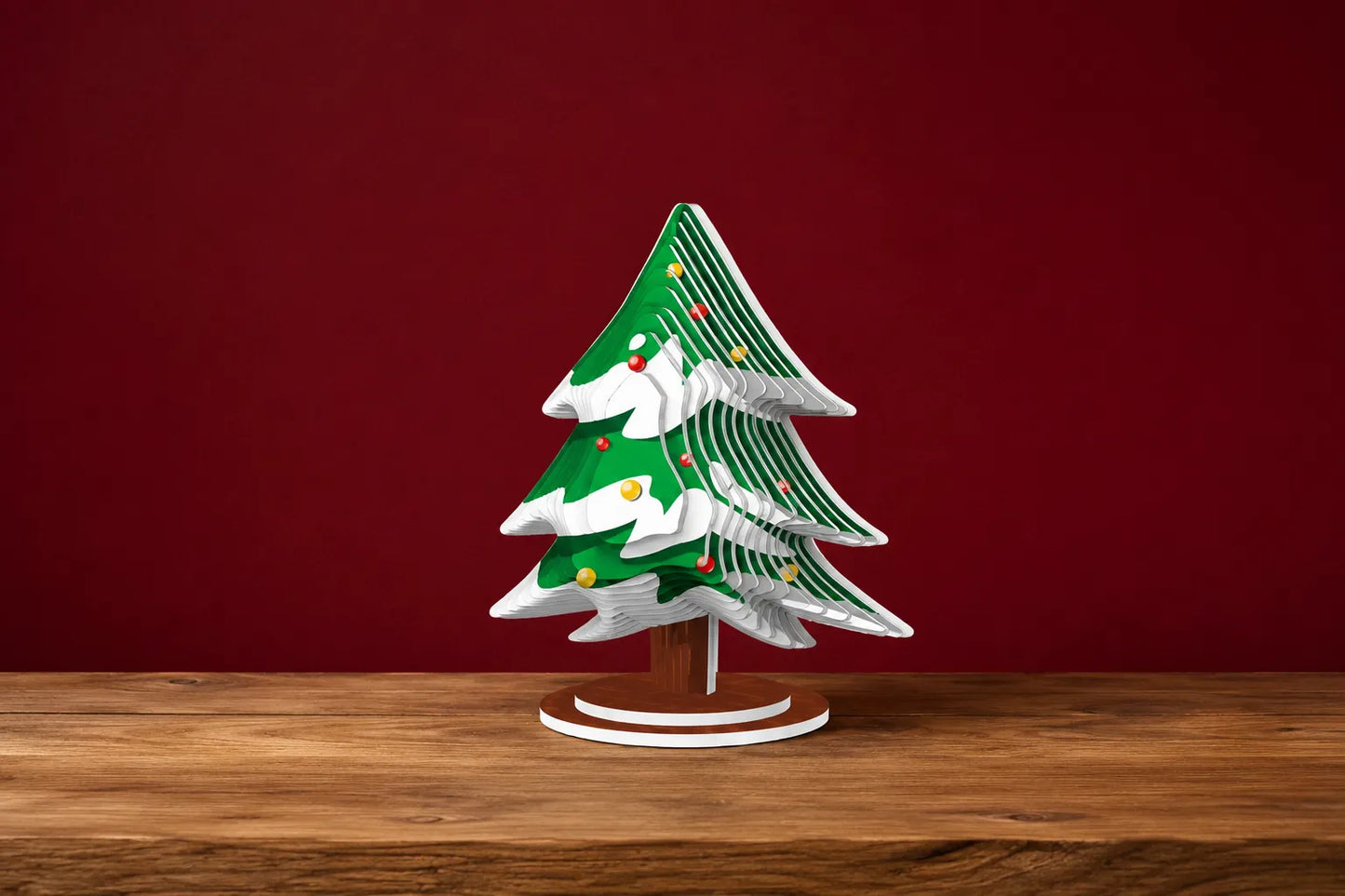 Maquette en bois - Sapin de Noël