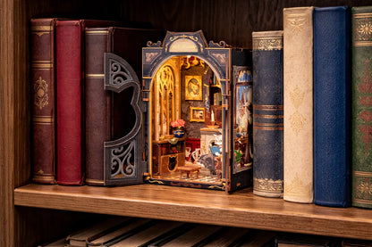 Maquette en bois - Serre-livres, bibliothèque de chat