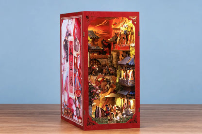 Maquette en bois - Serre-livres, la légende de Mulan