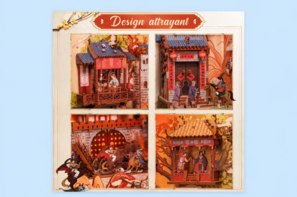Maquette en bois - Serre-livres, la légende de Mulan