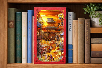 Maquette en bois - Serre-livres, la légende de Mulan