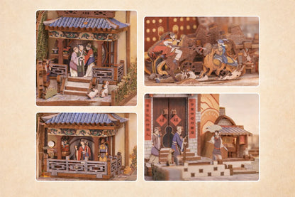 Maquette en bois - Serre-livres, la légende de Mulan
