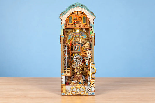 Maquette en bois - Serre-livres, la tour de l’horloge