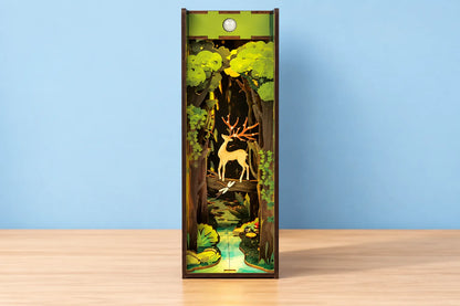 Maquette en bois - Serre-livres, le cerf de la forêt