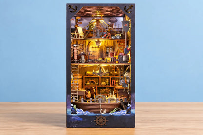 Maquette en bois - Serre-livres, le repaire des pirates
