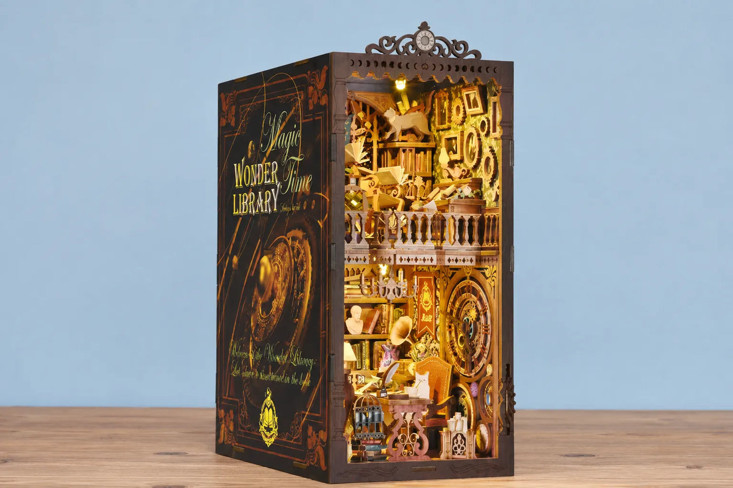 Maquette en bois - Serre-livres, librairie des merveilles