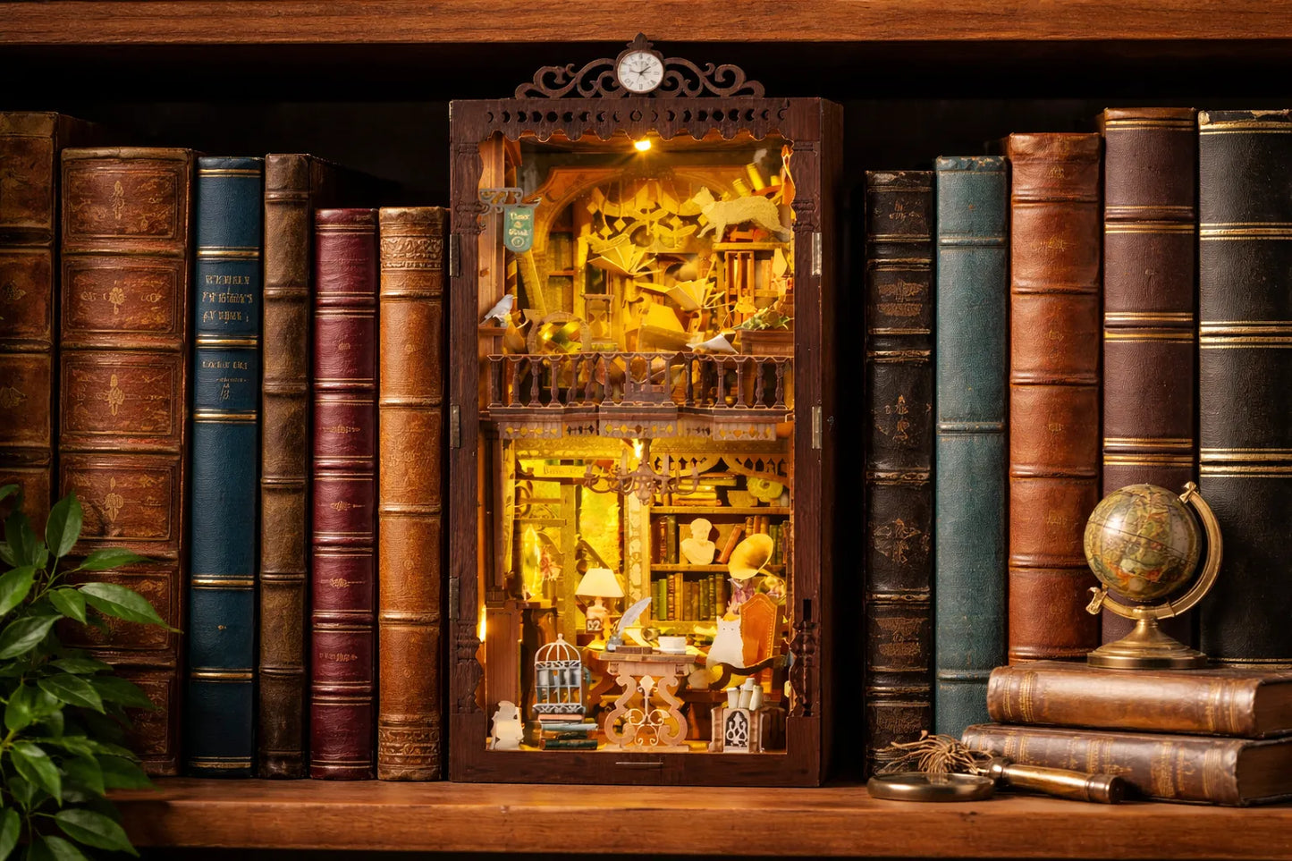 Maquette en bois - Serre-livres, librairie des merveilles