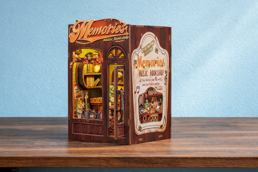 Maquette en bois - Serre-livres, librairie musicale