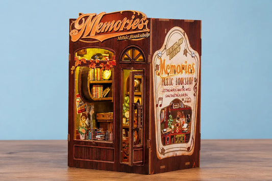 Maquette en bois - Serre-livres, librairie musicale