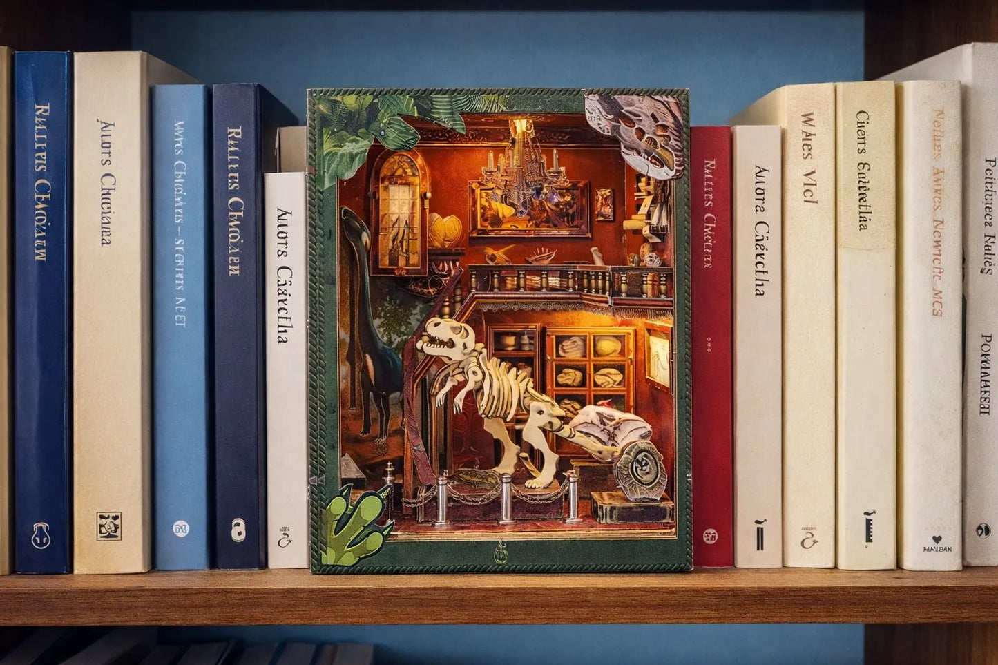 Maquette en bois - Serre-livres, musée des dinosaures