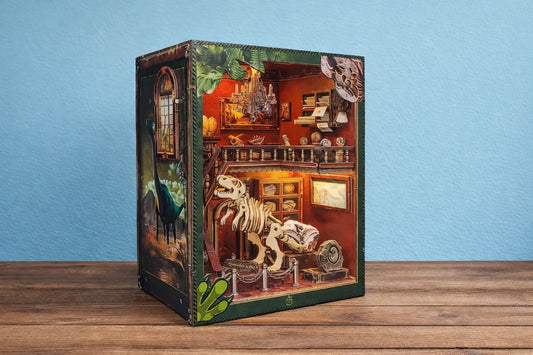 Maquette en bois - Serre-livres, musée des dinosaures