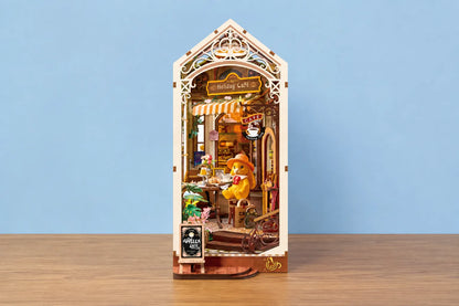 Maquette en bois - Serre-livres, petit café charmant