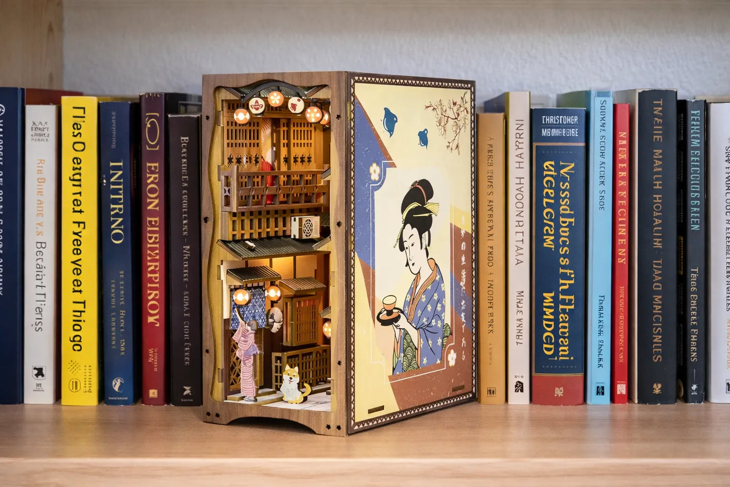 Maquette en bois - Serre-livres, petite ruelle japonaise